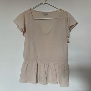 LOFT Outlet beige peplum top